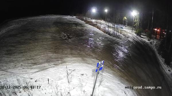 Лыжная трасса "Фонтаны", парковка и вход на трассу